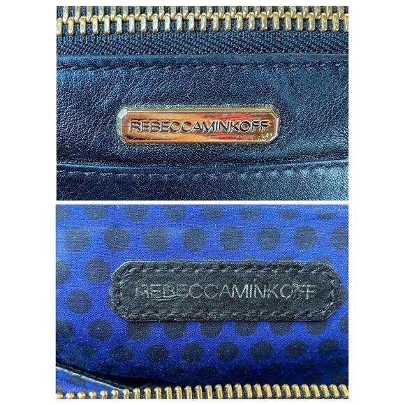 REBECCA MINKOFF M.A.C. Black Leather Large Crossbody Shoulder Clutch Bag - Picture 7 of 15